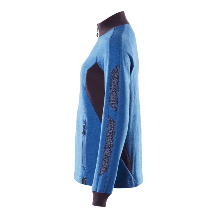 Mascot Sweatshirt mit Zipper Damen L azurblau schwarzblau