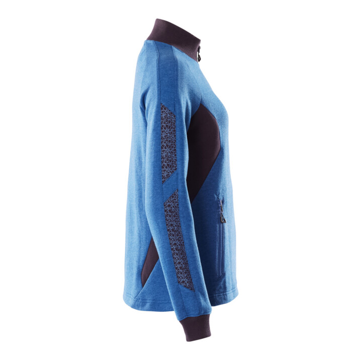 Mascot Sweatshirt mit Zipper Damen S azurblau/schwarzblau