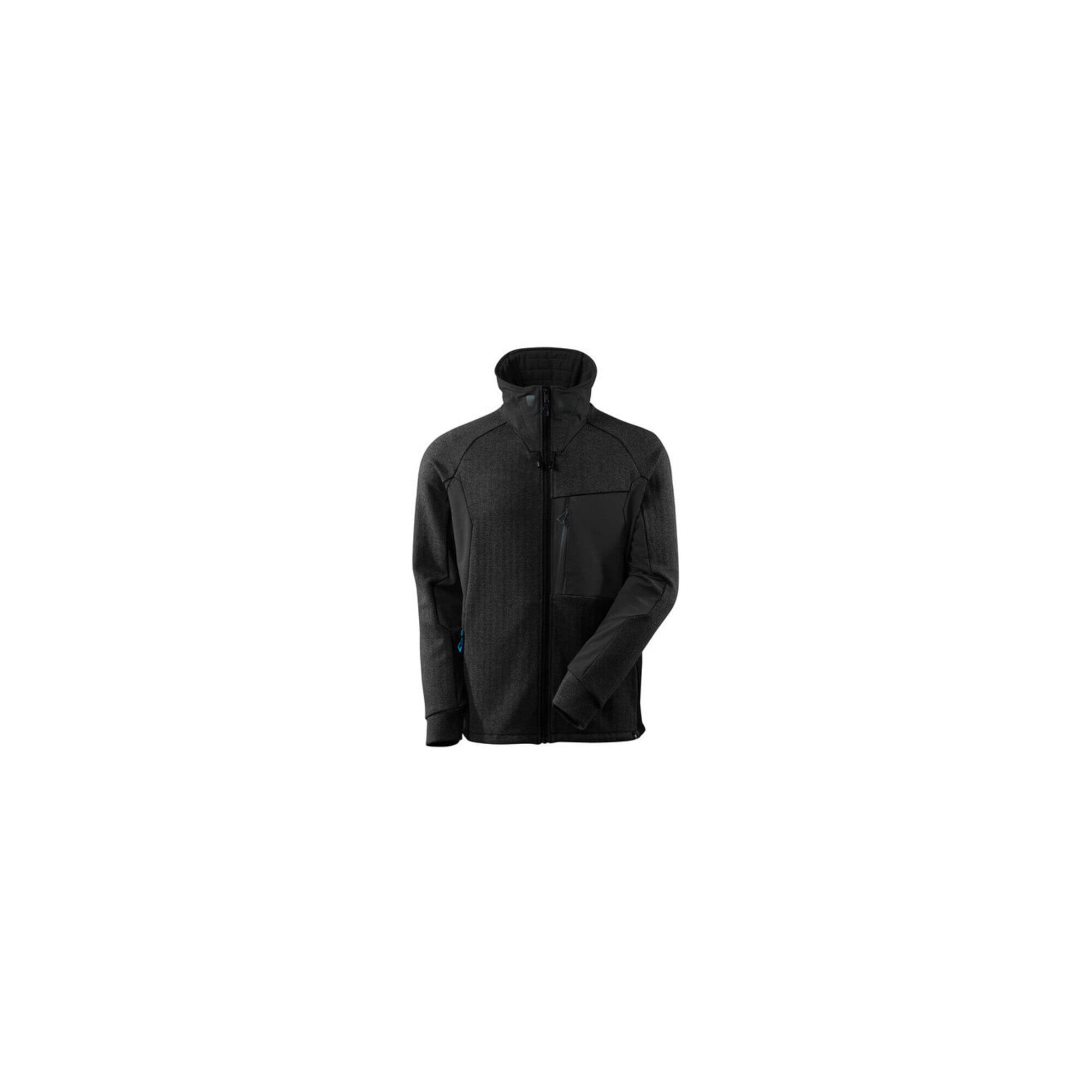 Mascot Sweatshirt, Reißverschluss, Stehkragen Sweatshirt mit Reißverschluss Größe XS, Schwarz-meliert/Schwarz