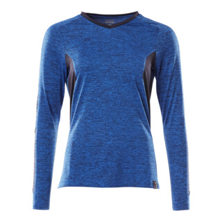 Mascot T-Shirt Damen Langarm COOLMAX® 3XL azurblau/schwarzblau
