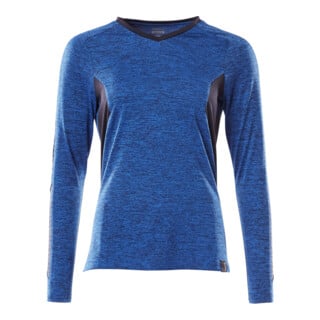 Mascot T-Shirt Damen Langarm COOLMAX® S azurblau schwarzblau