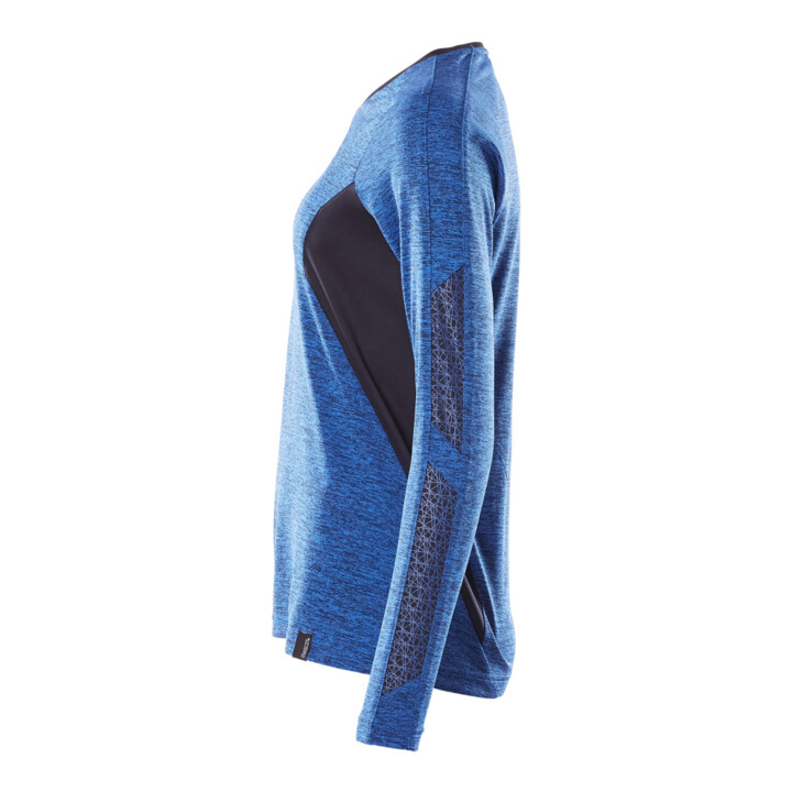 Mascot T-Shirt Damen Langarm COOLMAX® XL azurblau/schwarzblau