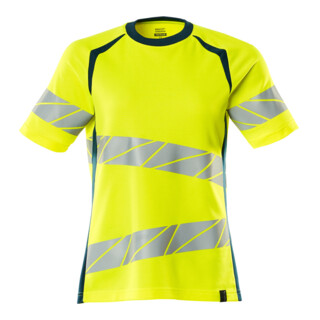 Mascot T-Shirt Damenpassform L hi-vis gelb/dunkelpetroleum