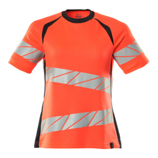 Mascot T-Shirt Damenpassform XS Hi-vis rot/schwarzblau