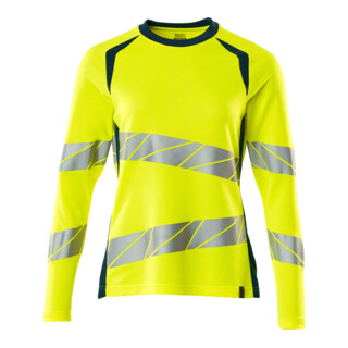 Mascot T-Shirt Langarm Damenpassform 3XL hi-vis gelb/dunkelpetroleum