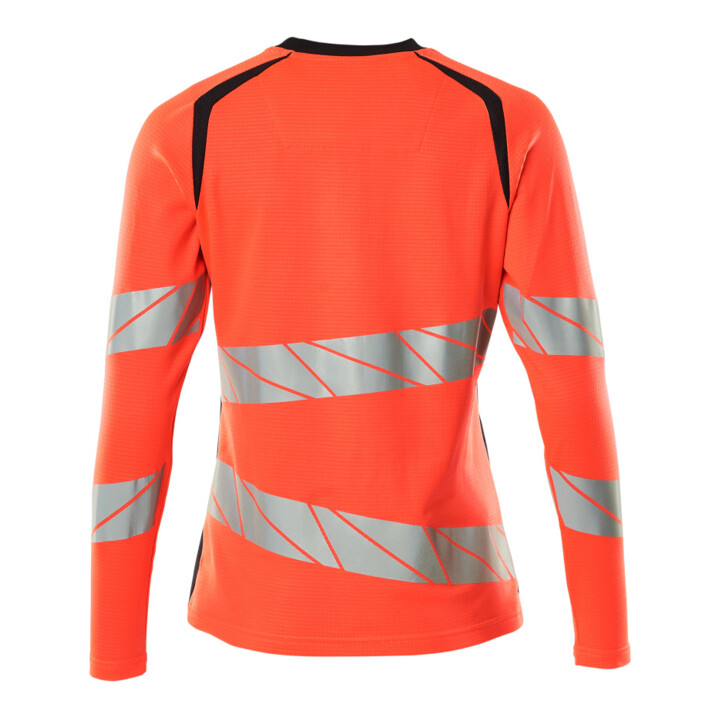Mascot T-Shirt Langarm Damenpassform 5XL Hi-vis rot/schwarzblau