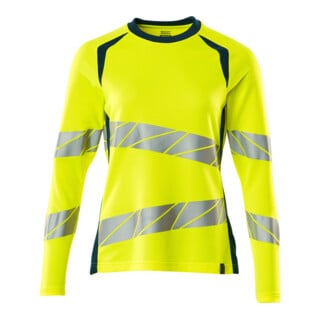 Mascot T-Shirt Langarm Damenpassform Größe M hi-vis gelb/dunkelpetroleum