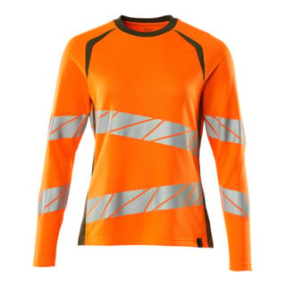 Mascot T-Shirt Langarm Damenpassform Größe S hi-vis orange/moosgrün