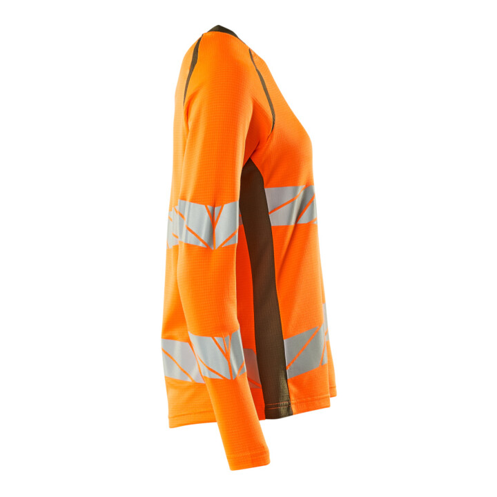 Mascot T-Shirt Langarm Damenpassform Größe S hi-vis orange/moosgrün