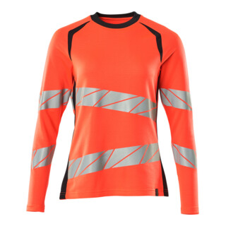 Mascot T-Shirt Langarm Damenpassform XL Hi-vis rot/schwarzblau