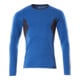 Mascot T-Shirt Langarm Modern Fit Größe XL azurblau/schwarzblau