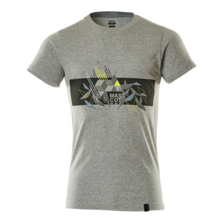 Mascot T-Shirt mit Druck 3XL grau/hi-vis gelb