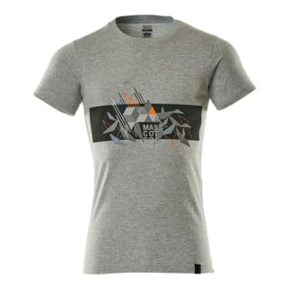 Mascot T-Shirt mit Druck 3XL grau/hi-vis orange