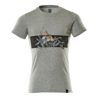 Mascot T-Shirt mit Druck Größe M grau/hi-vis orange