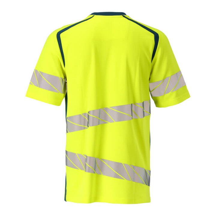 Mascot T-Shirt ONE moderne Passform Gr. M hi-vis gelb/dunkelpetroleum