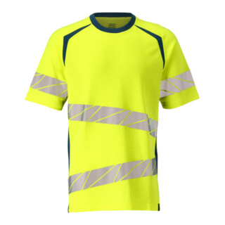 Mascot T-Shirt ONE moderne Passform Größe S hi-vis gelb/dunkelpetroleum