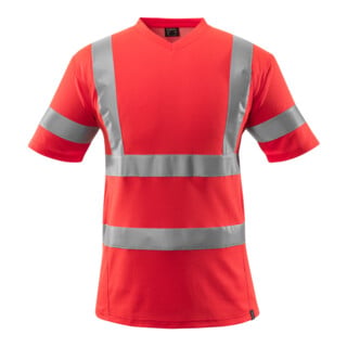 Mascot T-Shirt V-Ausschnitt 3XL hi-vis rot