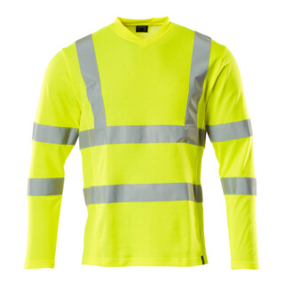 Mascot T-Shirt V-Ausschnitt lange Ärmel 2XL hi-vis gelb