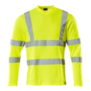 Mascot T-Shirt V-Ausschnitt lange Ärmel hi-vis gelb Gr. M