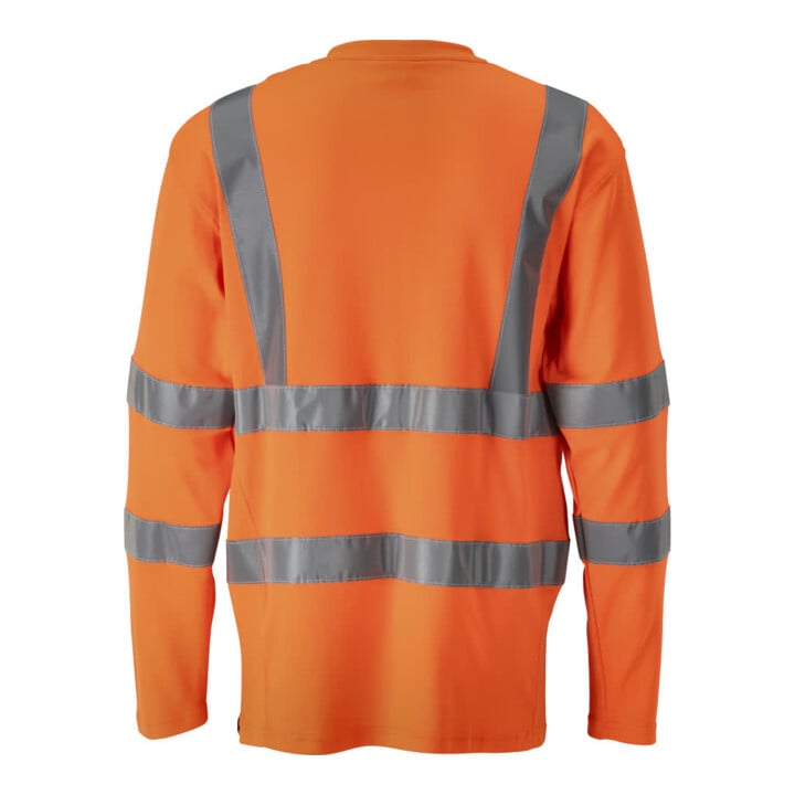 Mascot T-Shirt V-Ausschnitt lange Ärmel hi-vis orange Gr. 2XL