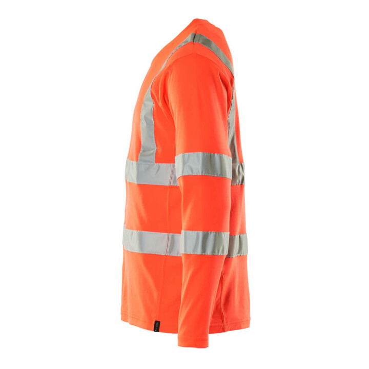 Mascot T-Shirt V-Ausschnitt lange Ärmel hi-vis rot Gr. M