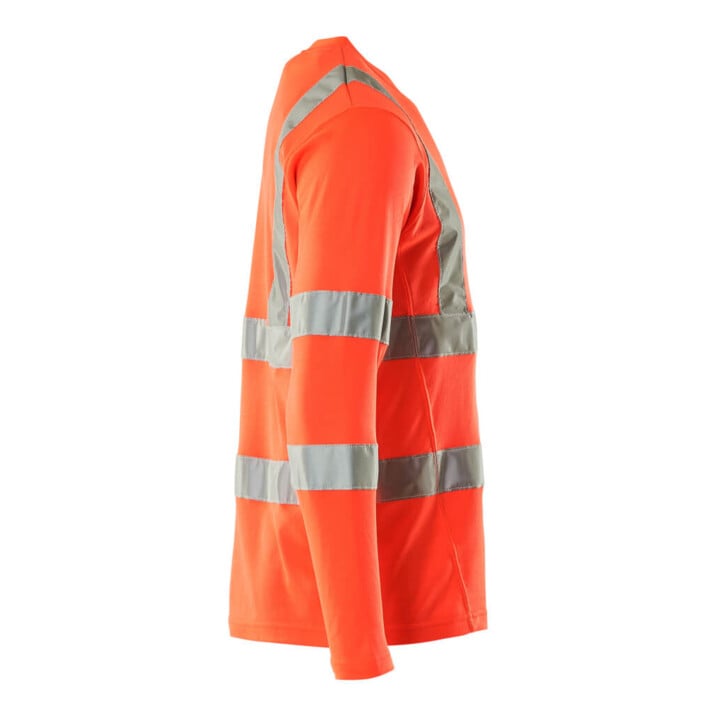 Mascot T-Shirt V-Ausschnitt lange Ärmel hi-vis rot Gr. M