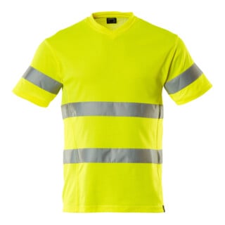 MASCOT T-Shirt V-Ausschnitt moderne Passform hi-vis gelb Gr. M