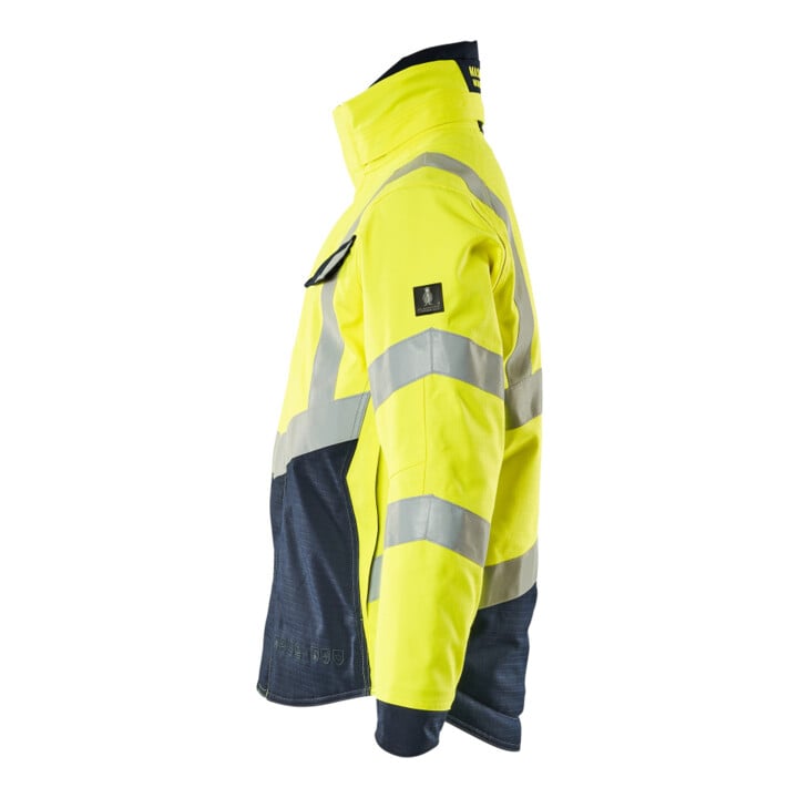 MASCOT Winterjacke Pilotjacke Multisafe Steppfutter hi-vis gelb/schwarzblau Gr. S
