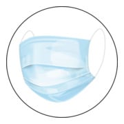 Masque de protection oro-nasale Gramm medical Actiomedic® selon DIN EN 14683:2019 TYPE IIR, 3 plis