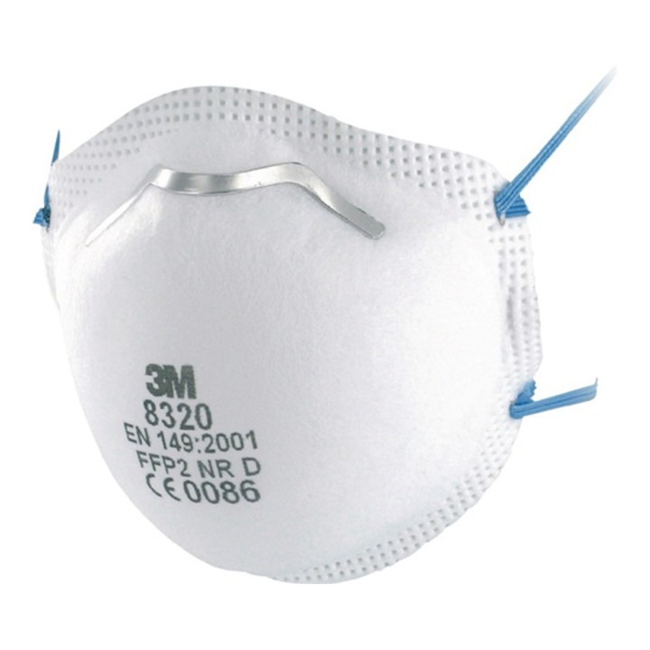 Masque de protection respiratoire 8320 EN 149:2001 + A1:2009 FFP2 NRD 10 pcs/car