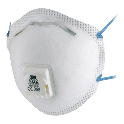 Masque de protection respiratoire 8322 EN 149:2001 + A1:2009 FFP2 NRD 10 pcs/car