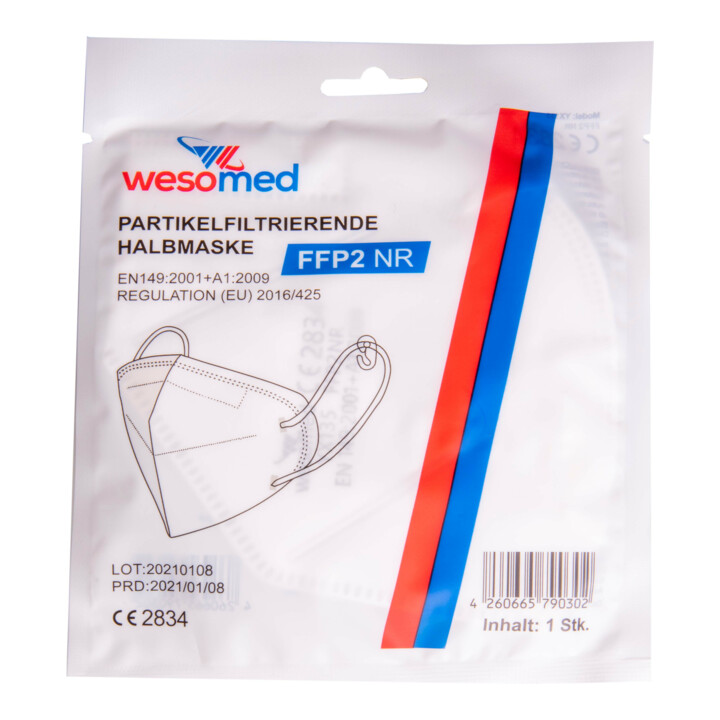 Masque de protection respiratoire jetable Hase WESOMED FFP2 NR