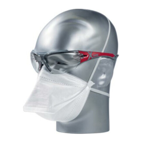 Masque respiratoire jetable (NR) Uvex FFP2 uvex silv-Air lite, sans valve d'expiration