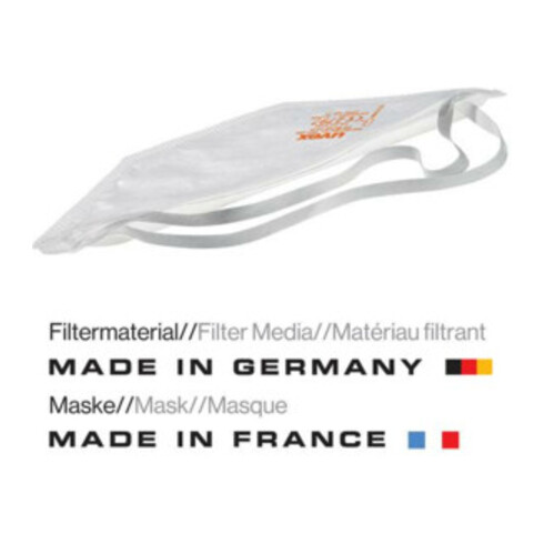 Masque respiratoire jetable (NR) Uvex FFP2 uvex silv-Air lite, sans valve d'expiration