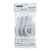 Masque respiratoire jetable Uvex (NR) FFP3 uvex silv-Air 5310, valve d'expiration 360°.-1