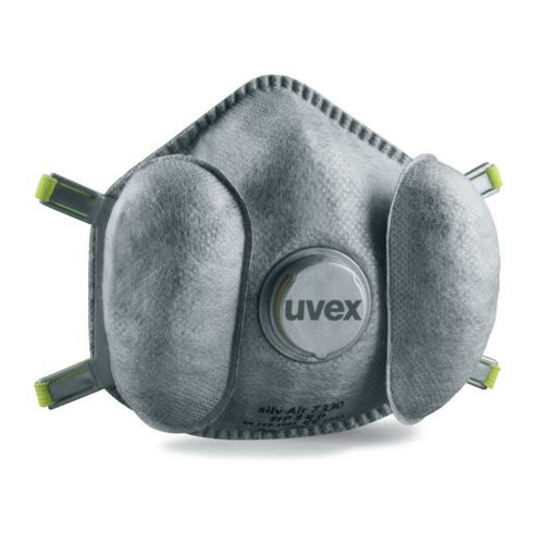 Masque respiratoire Uvex réutilisable (R) FFP3 uvex silv-Air e, valve d'expiration 360°, valve d'inhalation