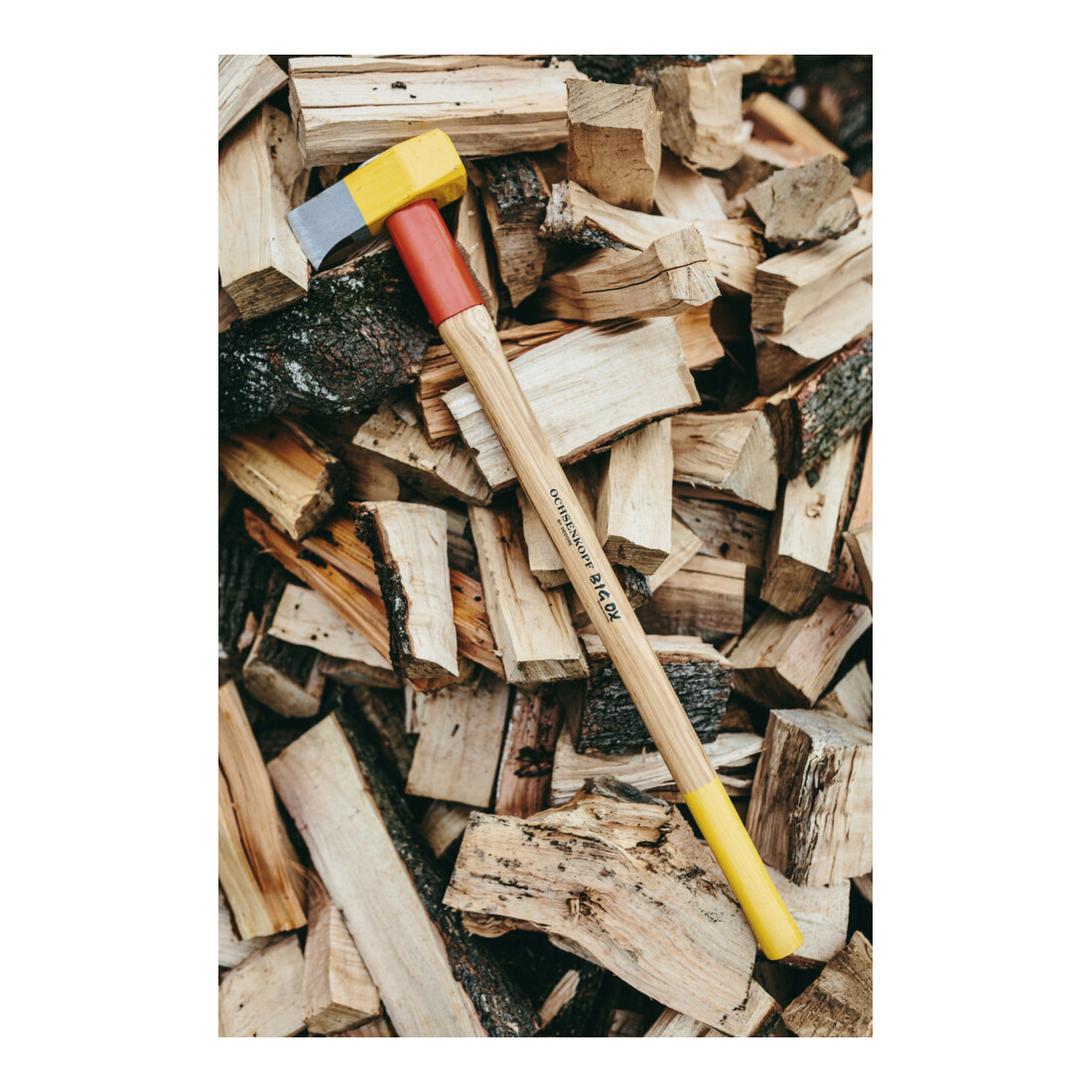 Masse à fendre BIG-OX® 3000 g grand surface de frappe, nez manche Hickory OCHSEN