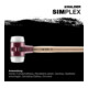 Masse SIMPLEX D. tête 80 mm L. 800 mm mi-dur super-plastique blanc Hickory HALDE-2
