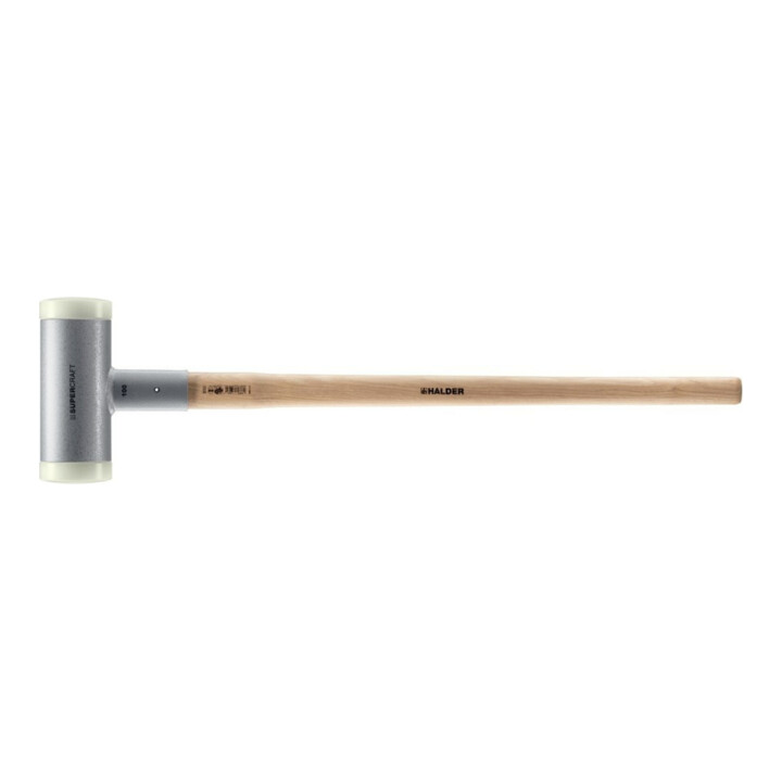Masse SUPERCRAFT D. tête 100 mm L. 1000 mm antirebond dur nylon blanc L. de la t