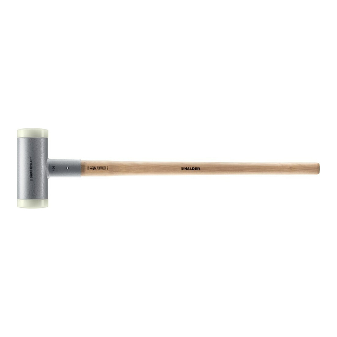 Masse SUPERCRAFT D. tête 100 mm L. 1000 mm antirebond dur nylon blanc L. de la t