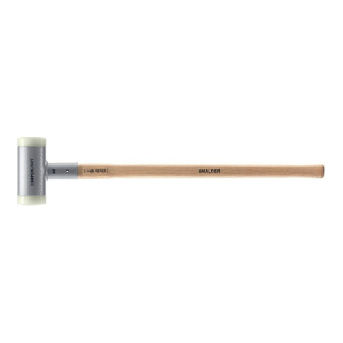 Masse SUPERCRAFT D. tête 80 mm L. 880 mm antirebond dur nylon blanc L. de la têt