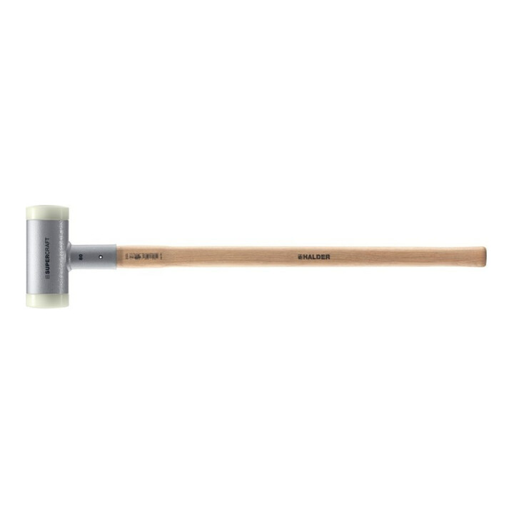 Masse SUPERCRAFT D. tête 80 mm L. 880 mm antirebond dur nylon blanc L. de la têt