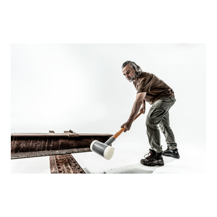 Masse SUPERCRAFT D. tête 80 mm L. 880 mm antirebond dur nylon blanc L. de la têt