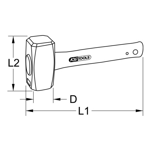 Pouce de construction KS Tools avec poignée en fibre de verre