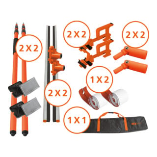 Master Staubschutzwand Heylo HEYWALL Plus-Paket, 4 Systemstangen (bis 3,60 m Höhe)