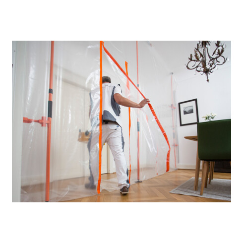 Master Staubschutzwand Heylo HEYWALL Plus-Paket, 4 Systemstangen (bis 3,60 m Höhe)