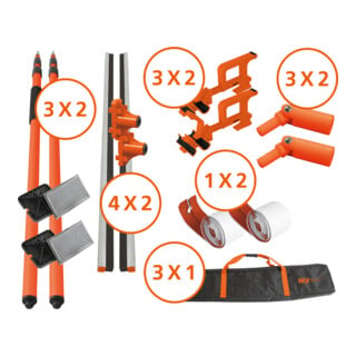 Master Staubschutzwand Heylo HEYWALL Profi-Paket, 6 Systemstangen (bis 3,60 m Höhe)