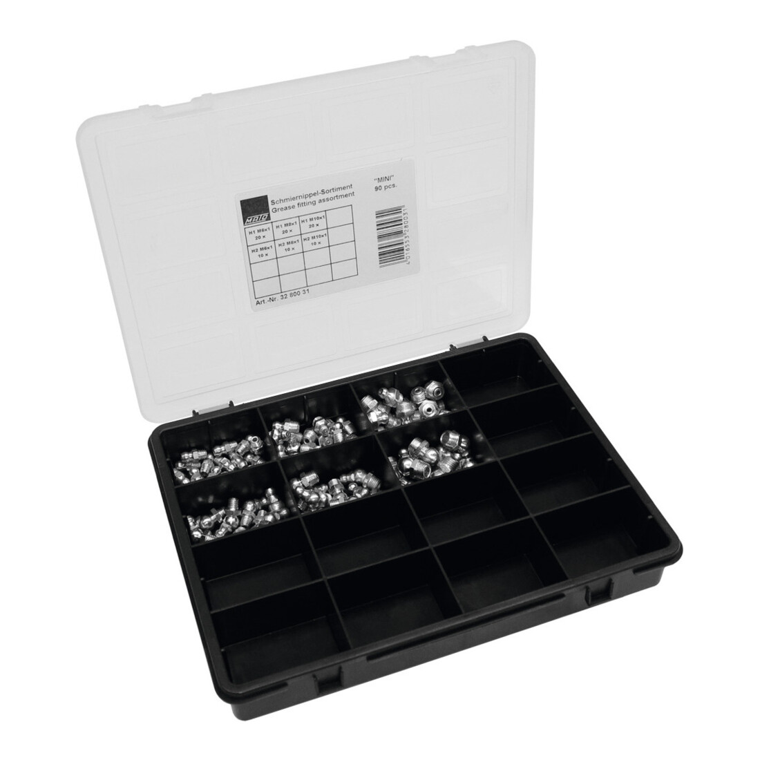 MATO Coffret assortiment de graisseurs 90 pièces, type : M6-M10