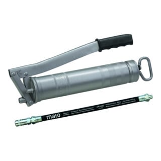 MATO Presse à graisse tout acier E500 avec tuyau M10x1 cartouche 400g / 500g en vrac
