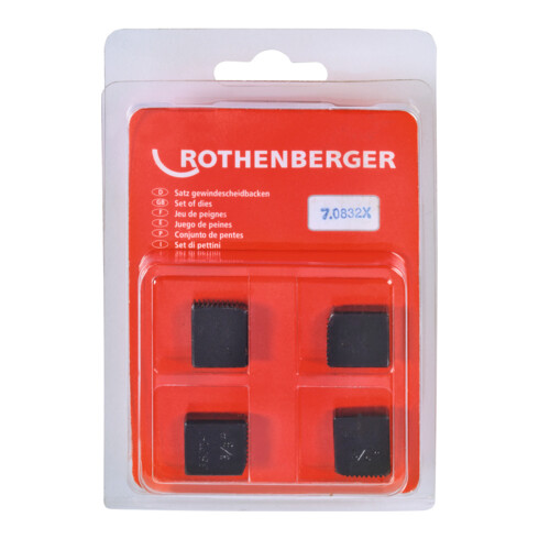 Matrices de filetage Rothenberger, BSPT R 3/8", Allemagne